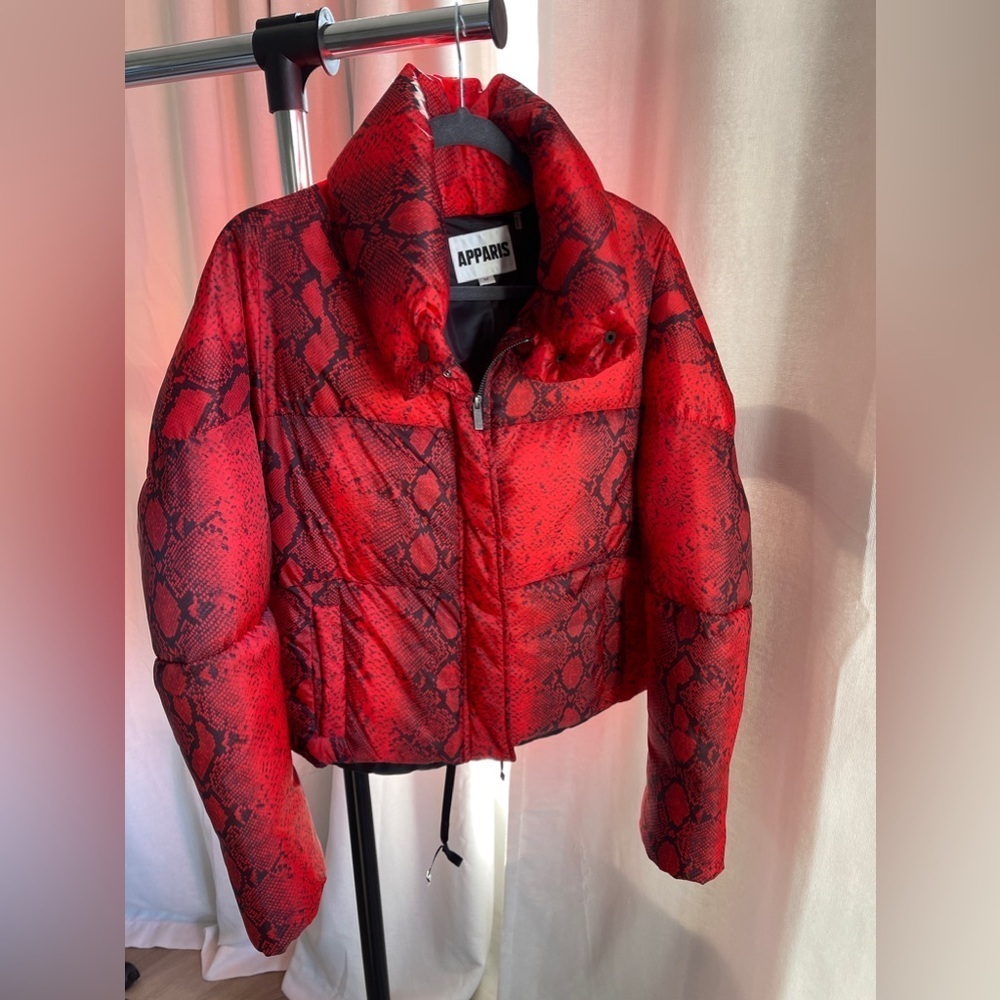 APPARIS RED PUFFER SUPER STYLISH PUFFER WINTER JACKET - worn once for photos M